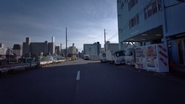 Tokyo Chuo Ward Ciclismo Inverno — Video Stock