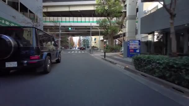Tokyo Chuo Koğuşu Bisiklet Kışları — Stok video