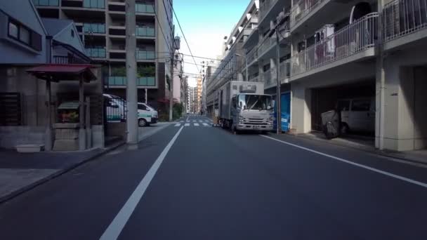 Tóquio Chuo Ward Ciclismo Inverno — Vídeo de Stock