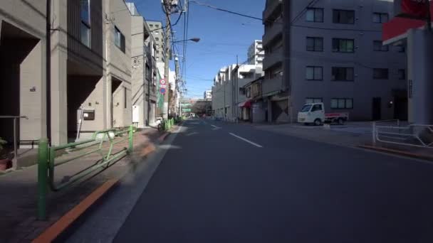 Τόκιο Chuo Ward Ποδηλασία Χειμώνα — Αρχείο Βίντεο
