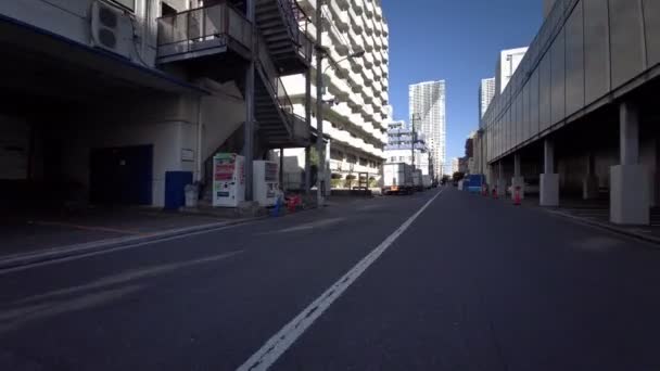Tokyo Winter Cycling Video Clip — Stock Video