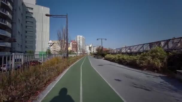 Tokio Ciclismo Invierno Video Clip — Vídeos de Stock