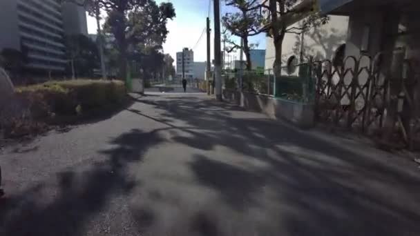 Τόκιο Winter Cycling Βίντεο Κλιπ — Αρχείο Βίντεο
