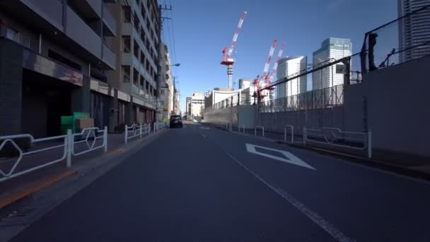 Tokyo Winter Cykling Videoklipp — Stockvideo