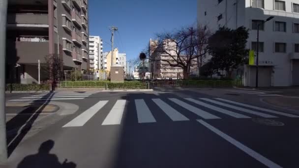 Tokio Ciclismo Invierno Video Clip — Vídeo de stock