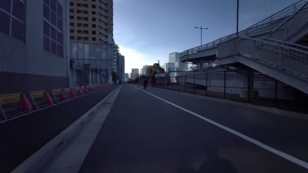Tokio Ciclismo Invierno Video Clip — Vídeos de Stock