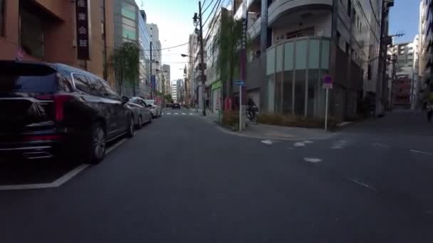 Tóquio Ciclismo Inverno Videoclipe — Vídeo de Stock
