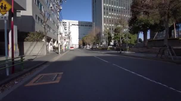 Tokyo Zimní Cyklistika Videoklip — Stock video