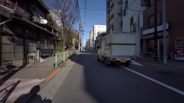 Tokyo Zimní Cyklistika Videoklip — Stock video