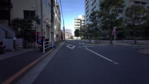 Tokyo Winter Cycling Video Clip — Stock Video