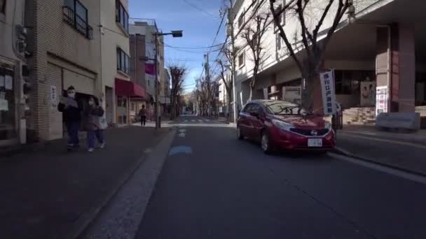 Tóquio Ciclismo Inverno Videoclipe — Vídeo de Stock