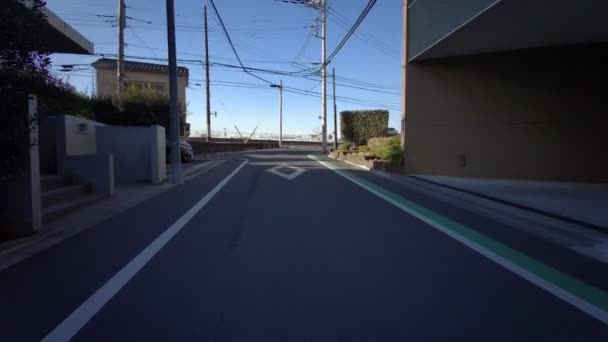 Tokyo Edogawa Ward Cycling Winter — Stock Video