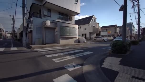 Tokio Edogawa Ward Ciclismo Invierno — Vídeo de stock