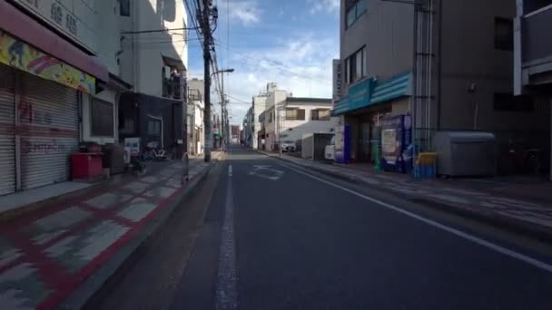 Tokyo Edogawa Ward Ciclismo Inverno — Video Stock