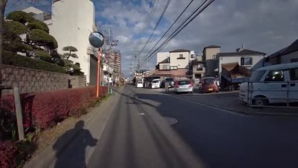 Tokyo Edogawa Ward Cycling Winter — Stock Video