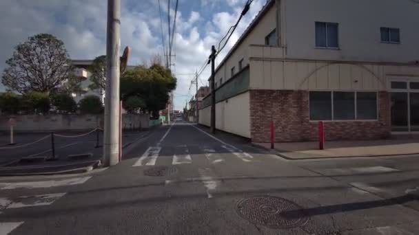 Tokio Edogawa Station Radfahren Winter — Stockvideo