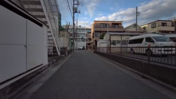 Tokio Edogawa Station Radfahren Winter — Stockvideo