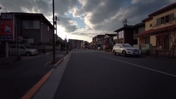 Tokyo Edogawa Ward Ciclismo Inverno — Video Stock