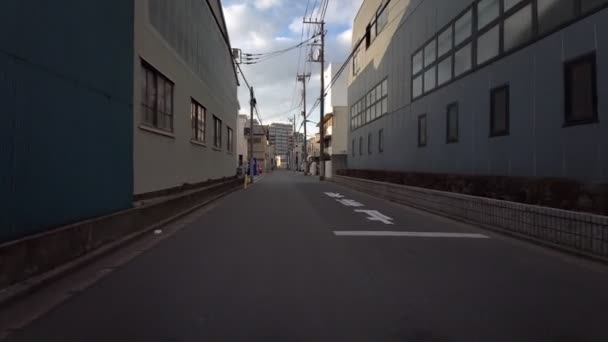 Tokyo Edogawa Ward Cyklistika Winter — Stock video