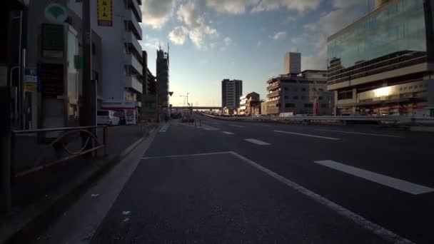 Tokio Edogawa Station Radfahren Winter — Stockvideo