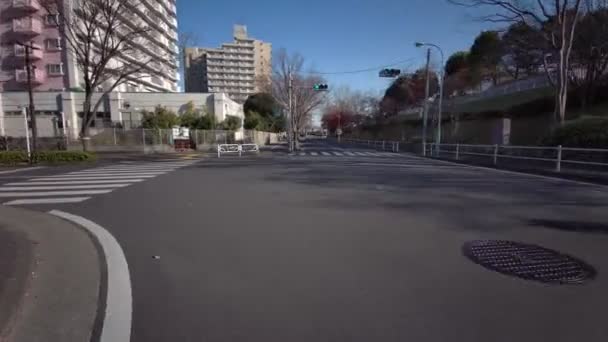 Tokio Edogawa Ward Cycling Winter — Stockvideo