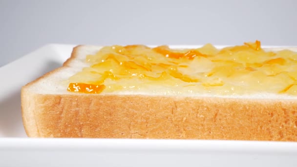 Chléb Marmeládou Videoklip — Stock video