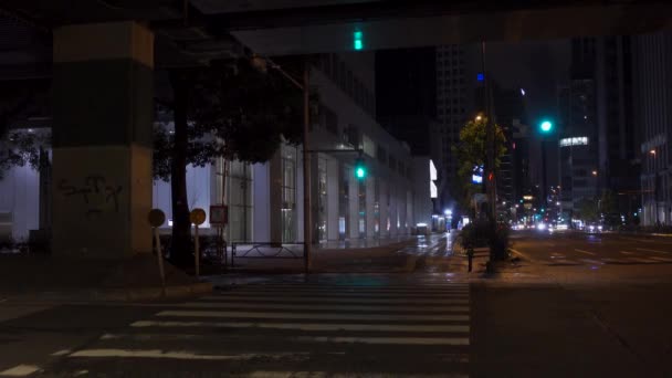 Otemachi Japonii Tokio Widok Nocny — Wideo stockowe