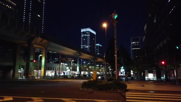 Otemachi Japão Tóquio Vista Noturna — Vídeo de Stock