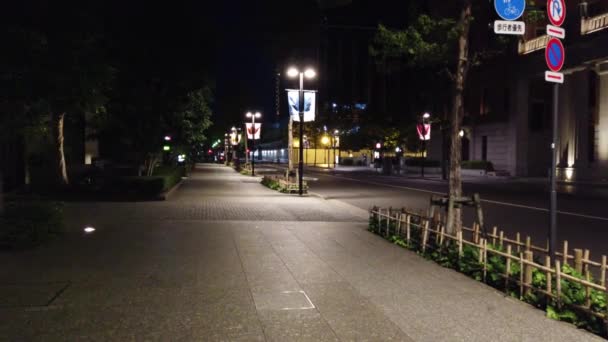 Otemachi Japão Tóquio Vista Noturna — Vídeo de Stock
