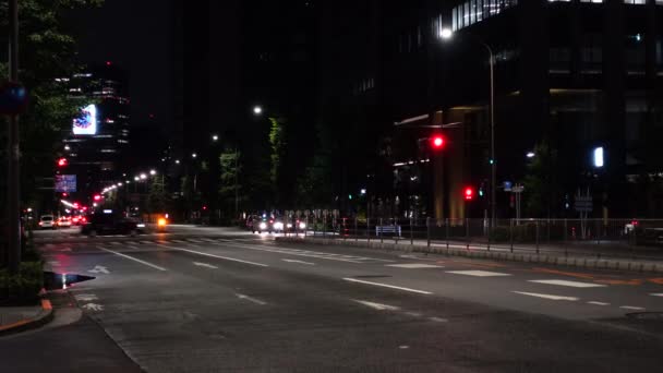 Otemachi Japón Tokio Vista Nocturna — Vídeos de Stock