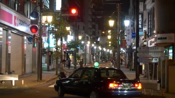 Tokyo Kagurazaka Nachtzicht 2021Jun — Stockvideo