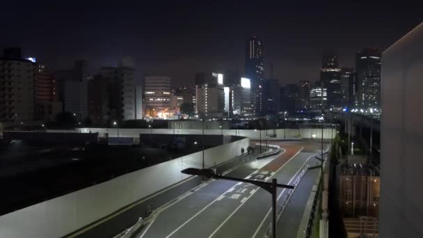 Tokyo Takanawa Gateway Night View 2021 1May — стокове відео