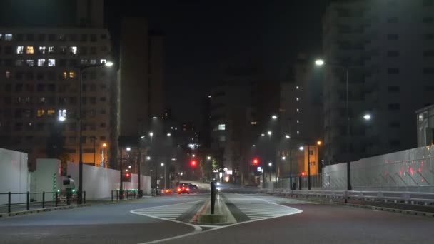 Tokio Takanawa Brána Noční Pohled 2021Květen — Stock video