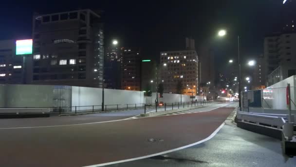 Tokio Takanawa Toegangspoort Nachtzicht 2021Mei — Stockvideo