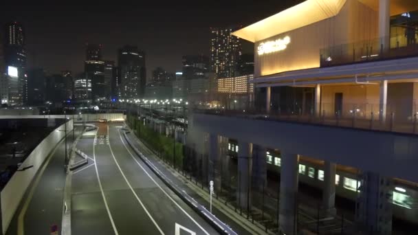 Tokyo Takanawa Gateway Night View 2021May — стоковое видео