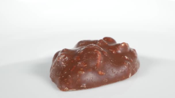 Chocolate Amêndoa Clipe Vídeo Curto — Vídeo de Stock