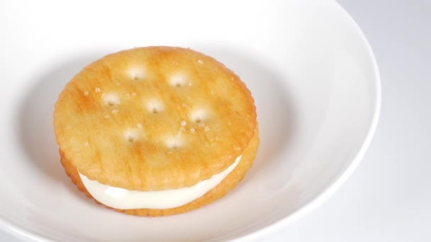 Biscoitos Com Chocolate Branco — Vídeo de Stock