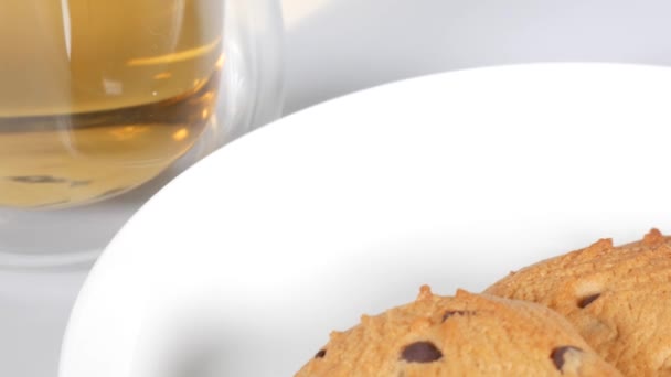 Galletas Con Chips Chocolate Corto Video Clip — Vídeo de stock