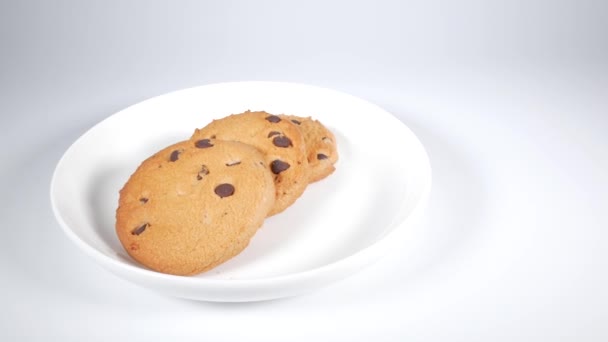 Galletas Con Chips Chocolate Corto Video Clip — Vídeo de stock