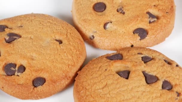 Galletas Con Chips Chocolate Corto Video Clip — Vídeos de Stock