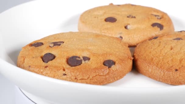 Biscoitos Chocolate Chip Clipe Vídeo Curto — Vídeo de Stock