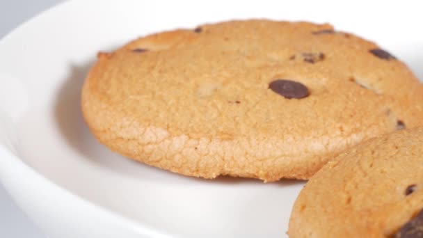 Galletas Con Chips Chocolate Corto Video Clip — Vídeos de Stock