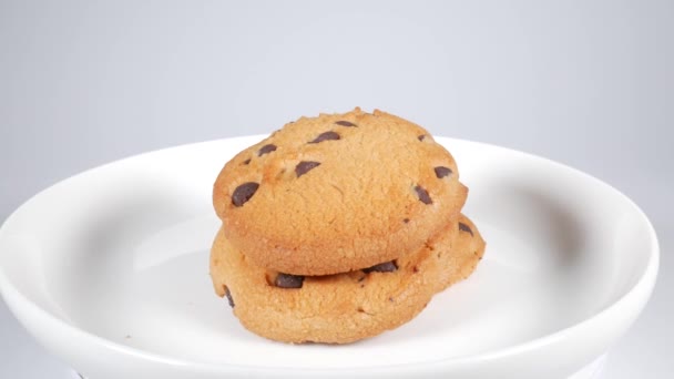 Galletas Con Chips Chocolate Corto Video Clip — Vídeos de Stock