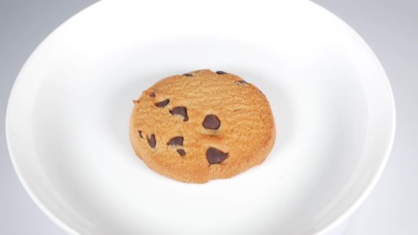 Galletas Con Chips Chocolate Corto Video Clip — Vídeos de Stock