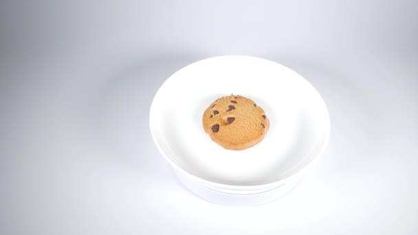 Galletas Con Chips Chocolate Corto Video Clip — Vídeos de Stock