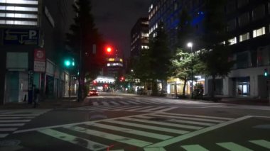 Tokyo Hibiya Yurakucho Gece Manzarası 2021 Haziran