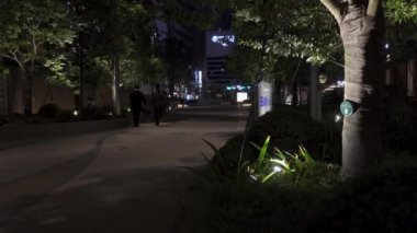 Tokyo şehir merkezi Hibiya, Japon Gece Manzarası 