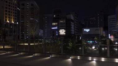 Tokyo şehir merkezi Hibiya, Japon Gece Manzarası 
