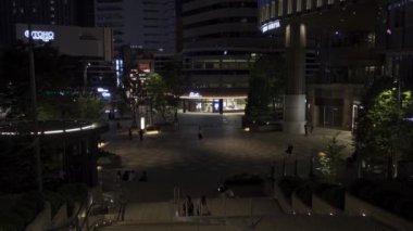 Tokyo şehir merkezi Hibiya, Japon Gece Manzarası 