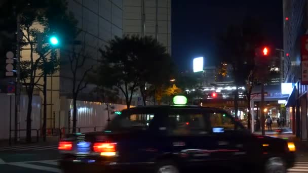 Tokyo Hibiya Yurakucho Nachtzicht 2021Jun — Stockvideo